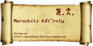 Merschitz Károly névjegykártya